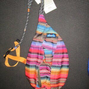 Kavu Multicolored  Mini Coastline blanket  sling purse with pockets  NEW